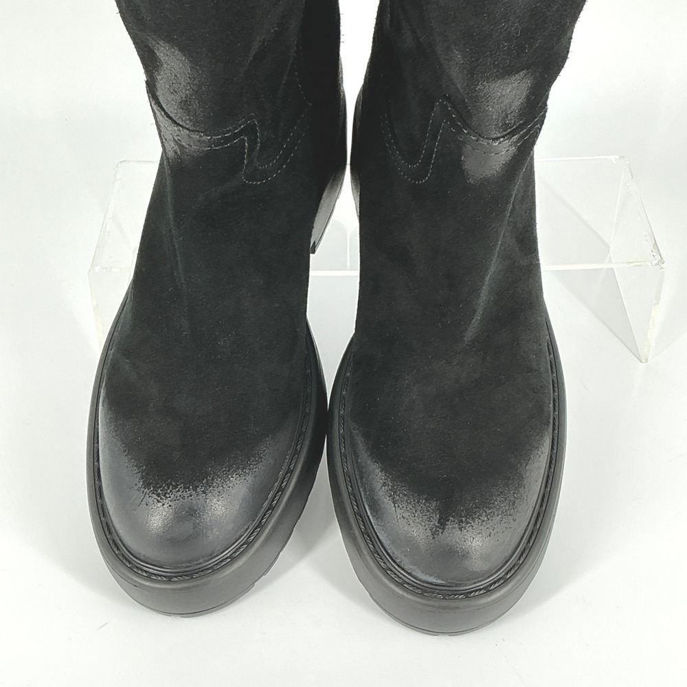 Jeffrey Campbell Size 10 Black Oiled Suede Leather Moto Boots NEW WYBIE $170 - Picture 8 of 14